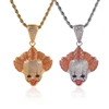 HipHop AAA Cubic Zirconia Iced Out Mens Clown necklace Pendant