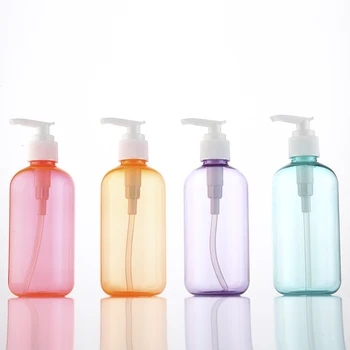 8 オンス空の透明な Pet 化粧品プラスチック本体ポンプシャンプー