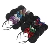 Mouse Ears Solid Black and Bow Headband for Boys and Girls Birthday Party or Celebrations