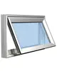 Wooden grain aluminium awning windows grill design opening outwards