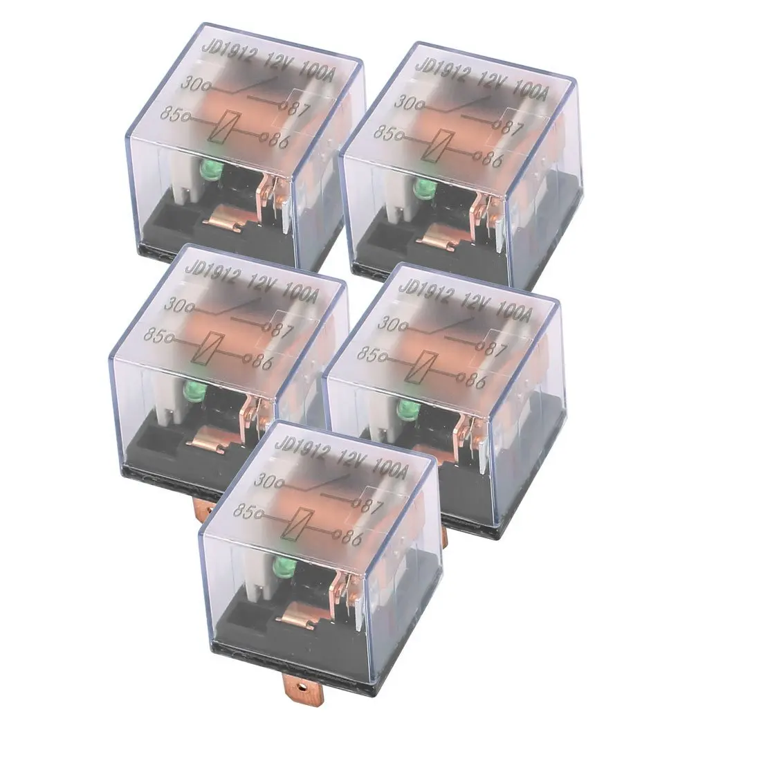 JD1912 24V 100A 4 Pin SPDT Power Relay w LED Light Colorless Shell