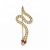 trending product women jewelry micro pave diamond ear climber ruby gold snake earrings