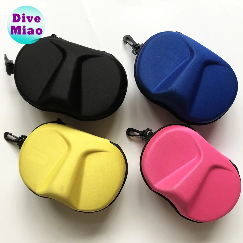 Dive mask box Colorful snorkeling mask case Fabric covering EVA box