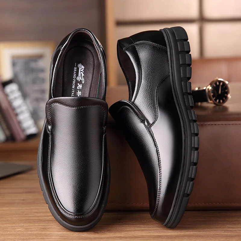 Gugutree 3844 Men Dress Shoes Comfortable Old Men Father