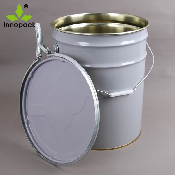 Download Custom Printed Tinplate Metal 15l 18l 20l Paint Bucket With Lug Lid / Ring Lock - Buy Metal ...