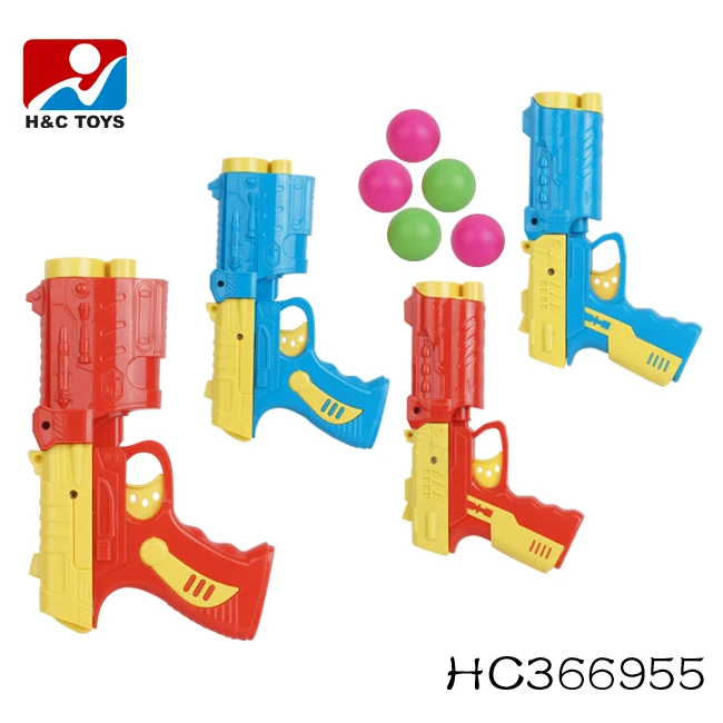 Kid Toy Funny Plastic Ball Shooting Gun Toy Table Tennis Gun Toy Ping Pong Ball Gun Hc366955