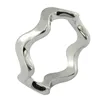 stainless steel ring Unique Design Wave-shaped Ring