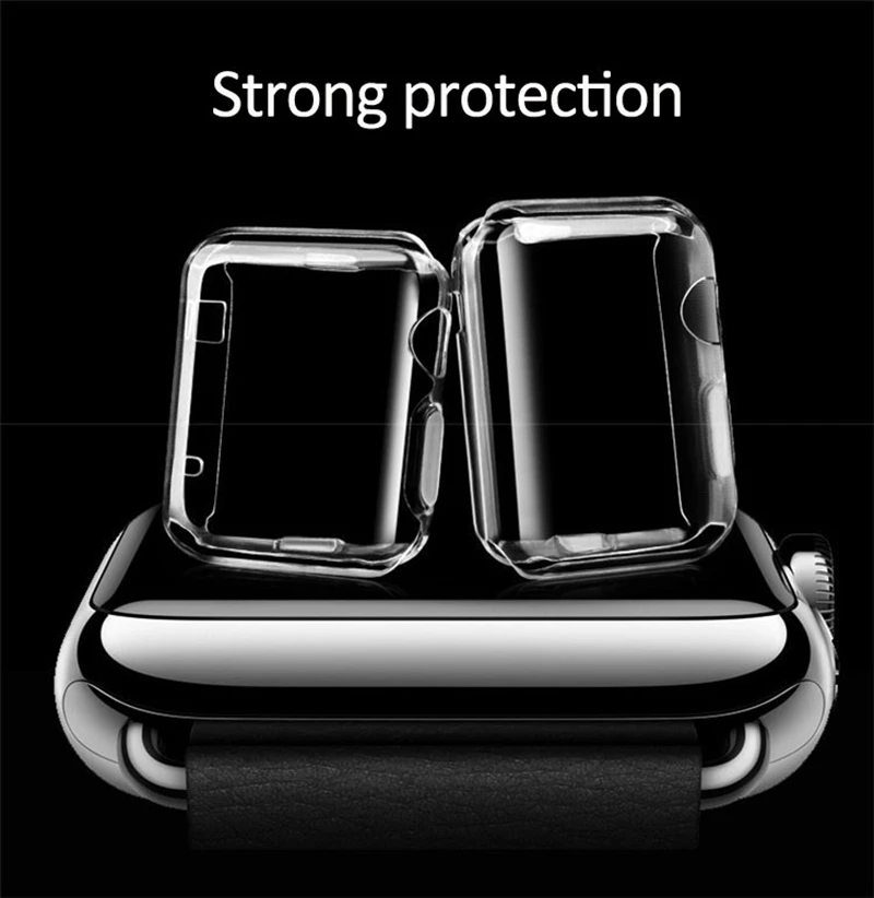 Case For Apple Watch Full Tpu Clear Case 1 2 3,Screen Protector
