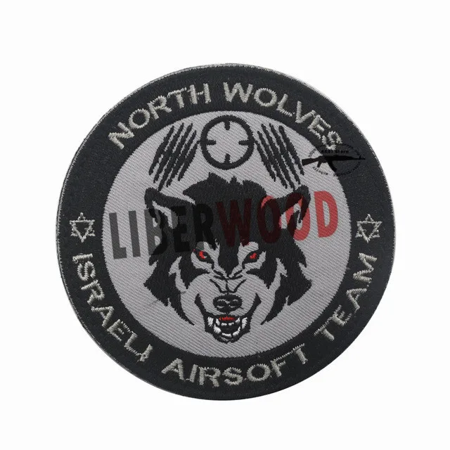 

Israel North Wolves Israeli Army Patches badge Military Applique Embroidery Team Emblem Patches Tactical Airsoft Morale STOCK