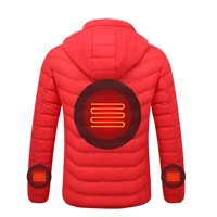 

NO BATTERY USB Battery Heated Winter Bubble Wadded Clothes Men Jackets and Coats