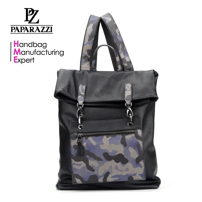 

7434 Paparazzi 2018 new arrival high quality camouflage decoration PU leather unisex fashion backpack, As picture, various colors available