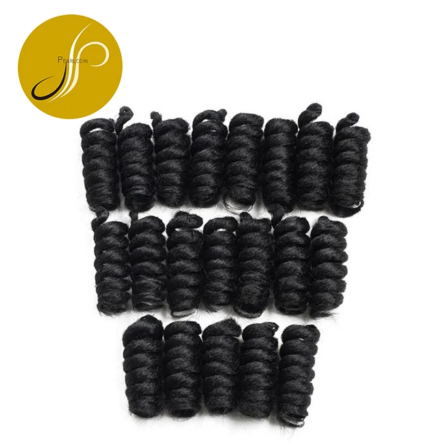 

Pearlcoin Yoyo Finity Curl Crochet Braid Synthetic Fiber Twist Curly Braiding Model Jumpy Wand Curl Hair Extension