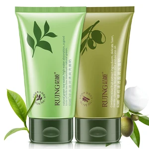 Private label natural green tea olive deep cleansing face wash oil control facial cleanser