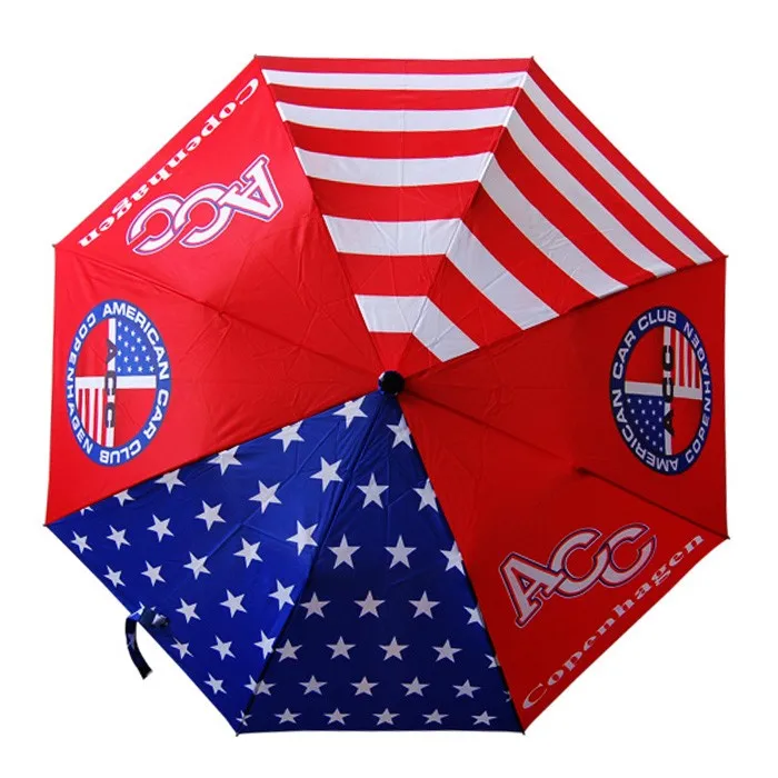 

Fantastic semi-automatic open customized folding umbrella with american flag