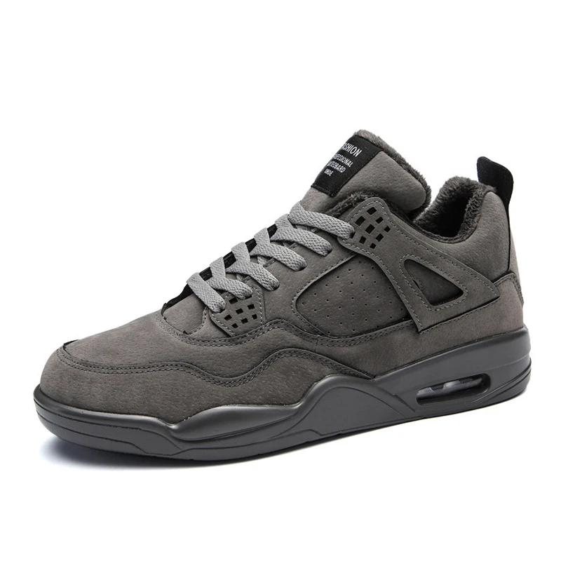 

New Design Knitted Suede Air Cushion Sport Men Running Shoes, Gray/black/green