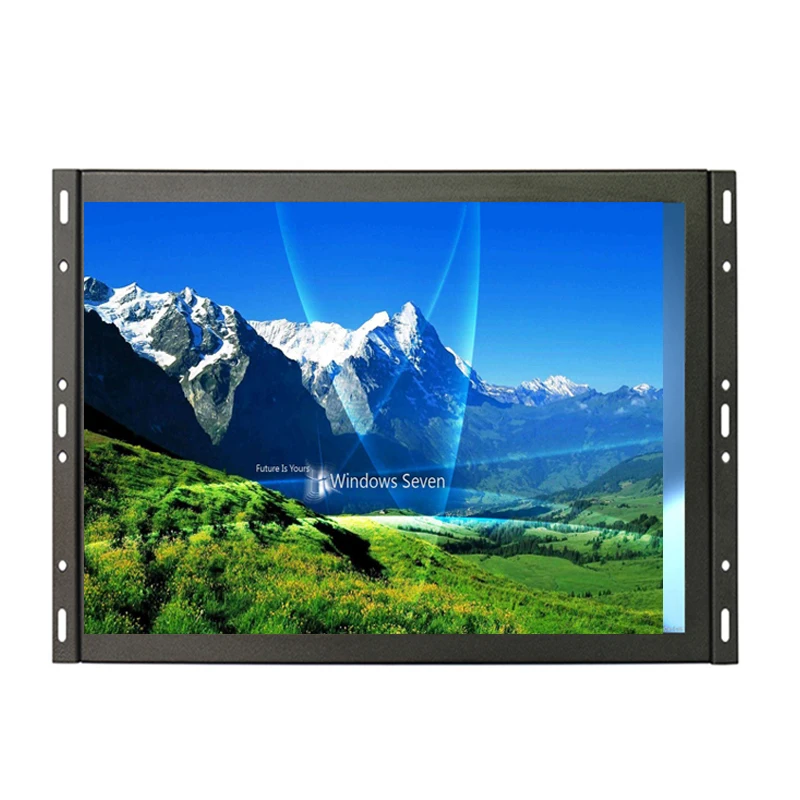 

9.7 inch hd detachable bezel wall mounted resistive 4-wire touch screen open frame monitor, Black ( white for oem )