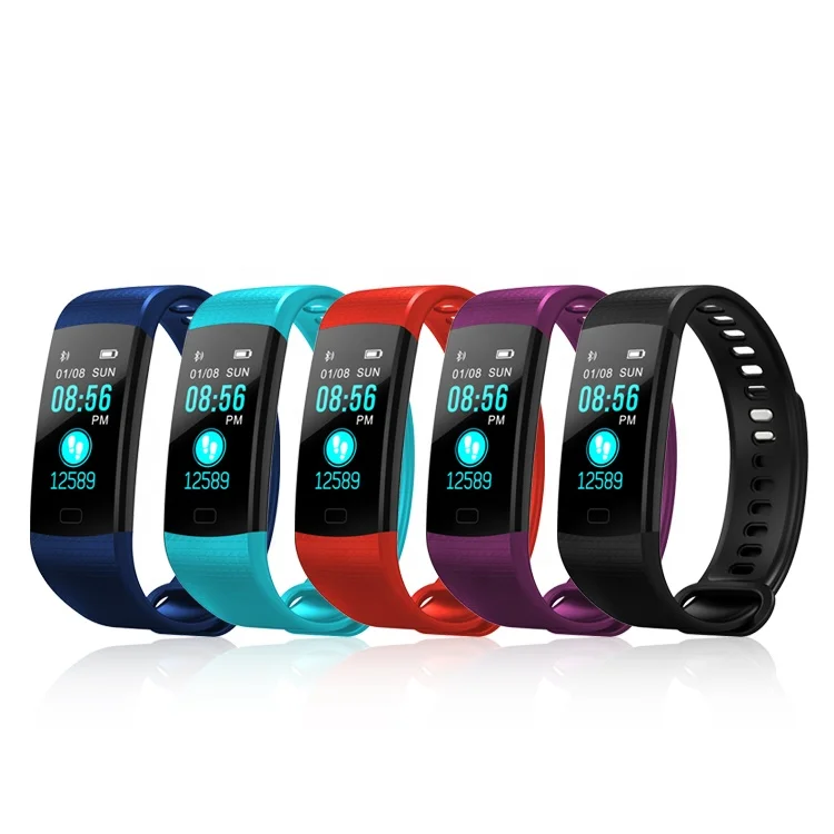 

Waterproof Y5 Smart Bracelet With Heart Rate Sleep Monitoring Blood Pressure Fitness Tracker Wholesale Sport Wristbands, Black;red;blue;dark blue;purple