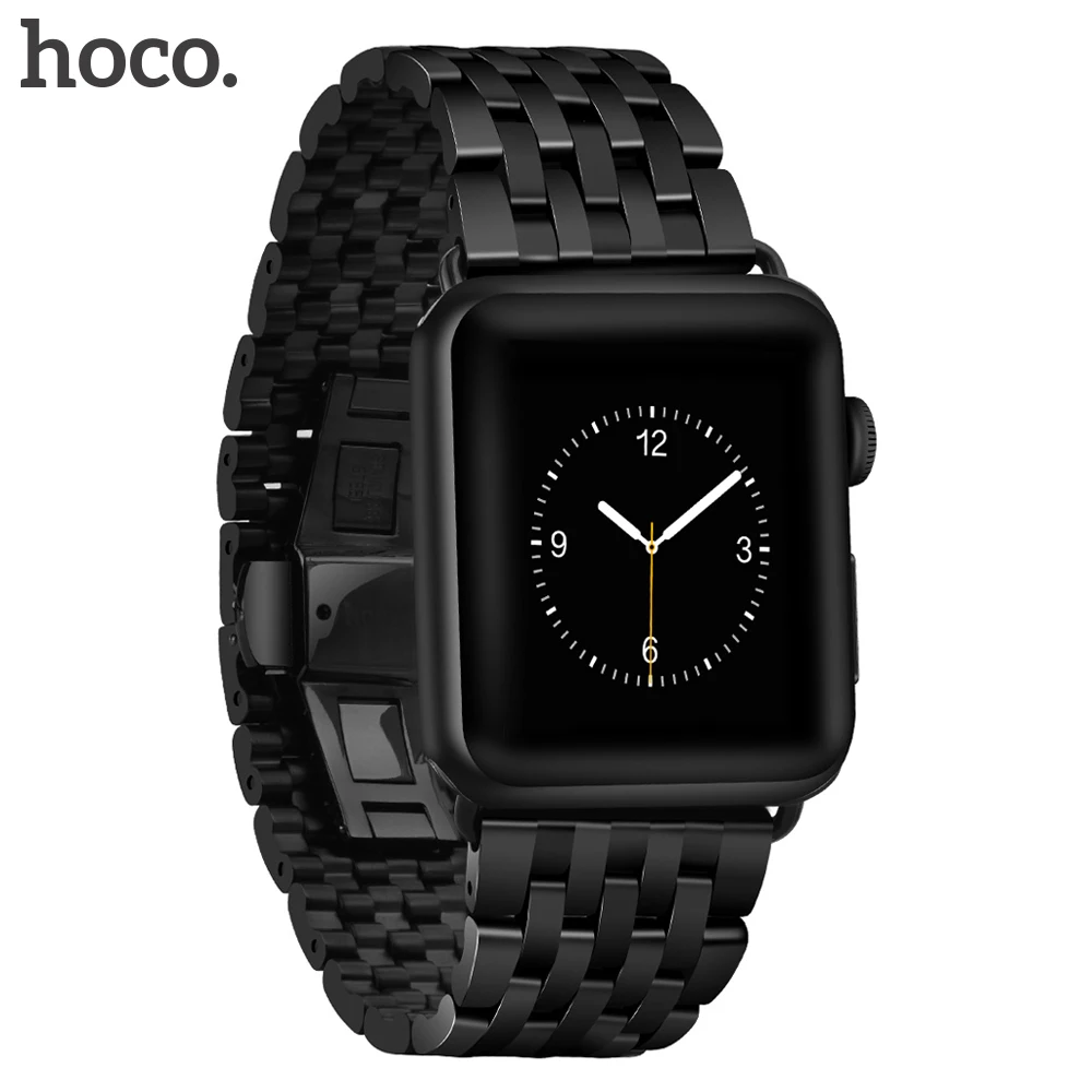 

HOCO 316L Stainless Steel Watchband for Apple Watch Series 4 3 2 1 44mm 42mm 40mm 38mm Fashion Buckle Strap Band