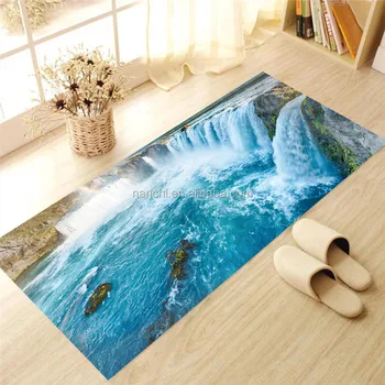 Wasserfall Der Bodenaufkleber Wasserdichte Rutschfeste Matte Köper ... Wasserfall Der Bodenaufkleber Wasserdichte Rutschfeste Matte Köper ...