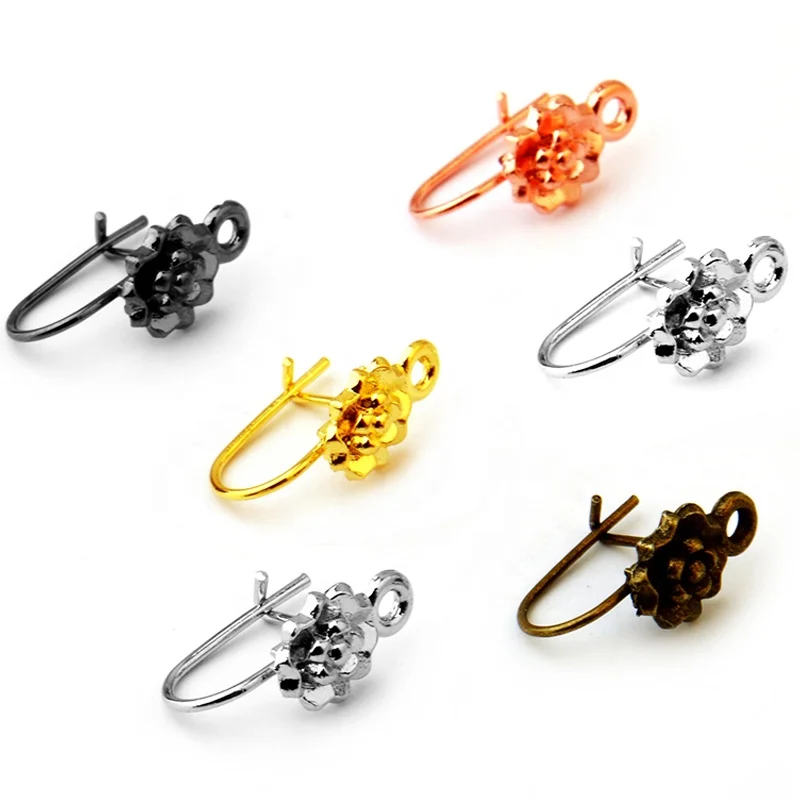 

2018 New Pure Stainless Steel 11 * 15MM Flower Ear Hook Earrings Accessories Wholesale