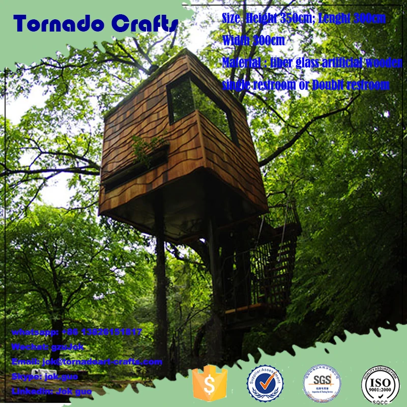 Outdoor Decor Artificial Wooden Tree Houses For Sale For Kids Buy