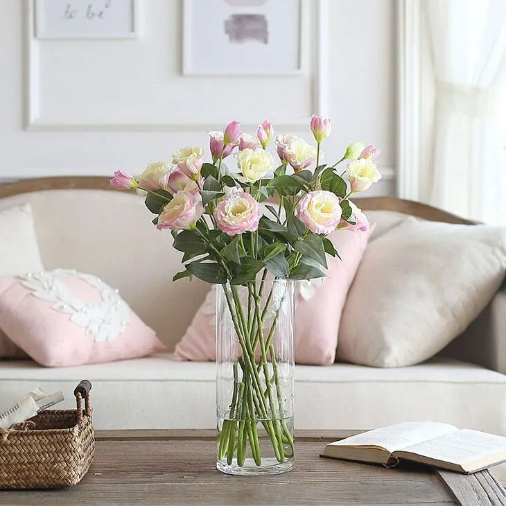 clear glass cilinder vase