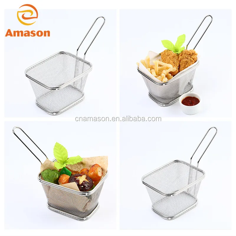 Mini Deep Fry Baskets Square Stainless Steel Fryer Basket Serving French Fries Basket Buy