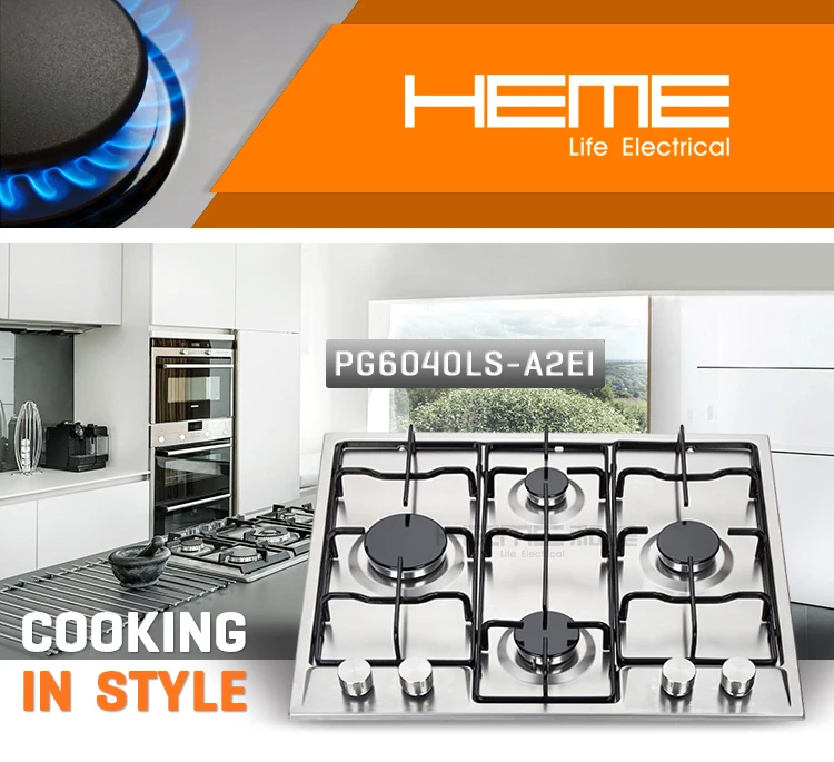 Kitchen Appliances 4 Burner Built In Gas Hob Electronic Ignition Gaz Estufa With Saso