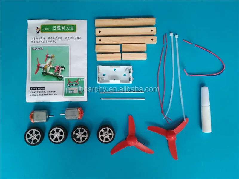 DIY Physical Science Experiment Toy Children Plane Wood Assemble Model Kit 
