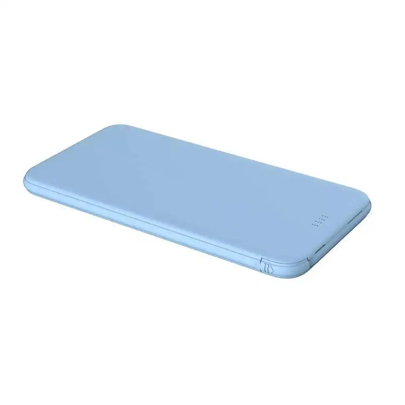 Ultrathin Real capacity 5000mAh mobile charger power bank built in cable