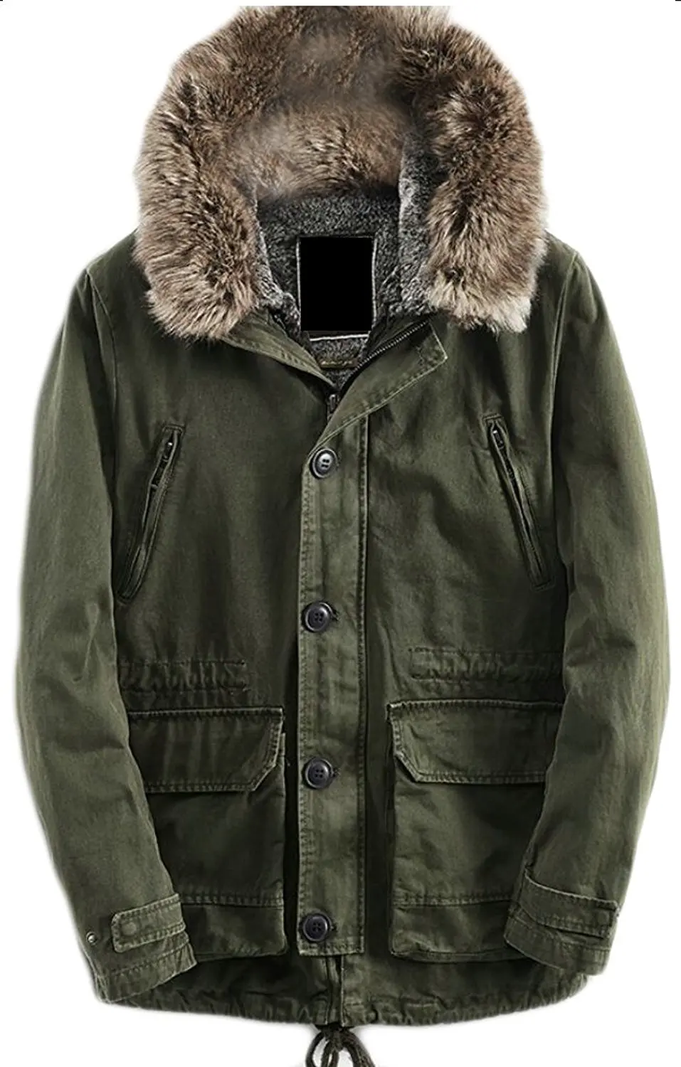 WSPLYSPJY Mens Hooded Faux Fur Lined Quilted Winter Warm Coats Jackets
