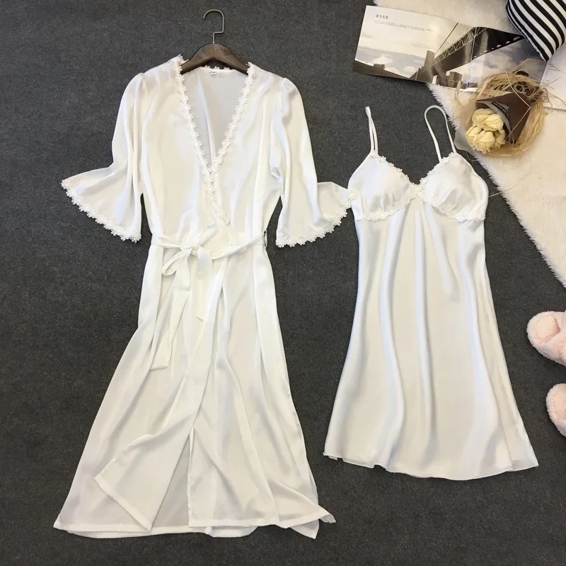 

Ladies' Elegant Robe Sling Two Piece Set Wholesale, As picture