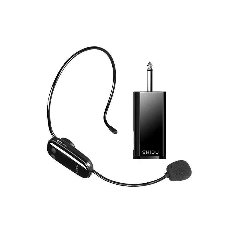 

SHIDU rechargeable wireless visible frequency UHF headset microphone kit U9