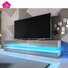Modern led Light TV Cabinet Wooden TV Media Table Design in Living Room