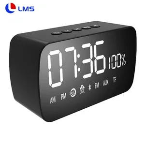 Bluetooth Speaker FM Radio Mirror Alarm Clock