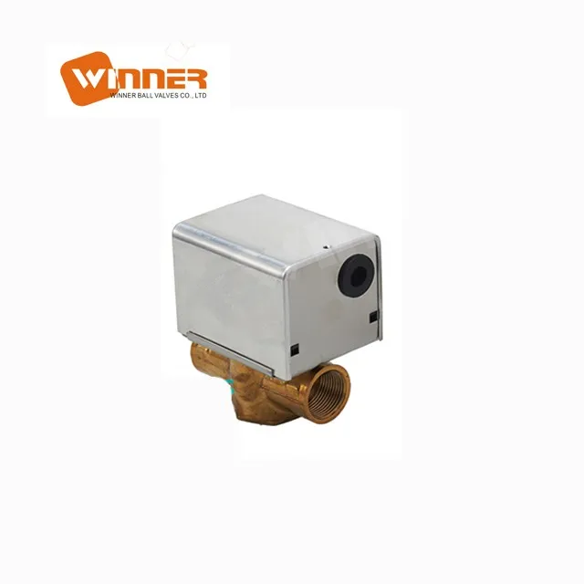 2 way DN20 spring return valves auto on off with spring for HVAC systems heating water pipes