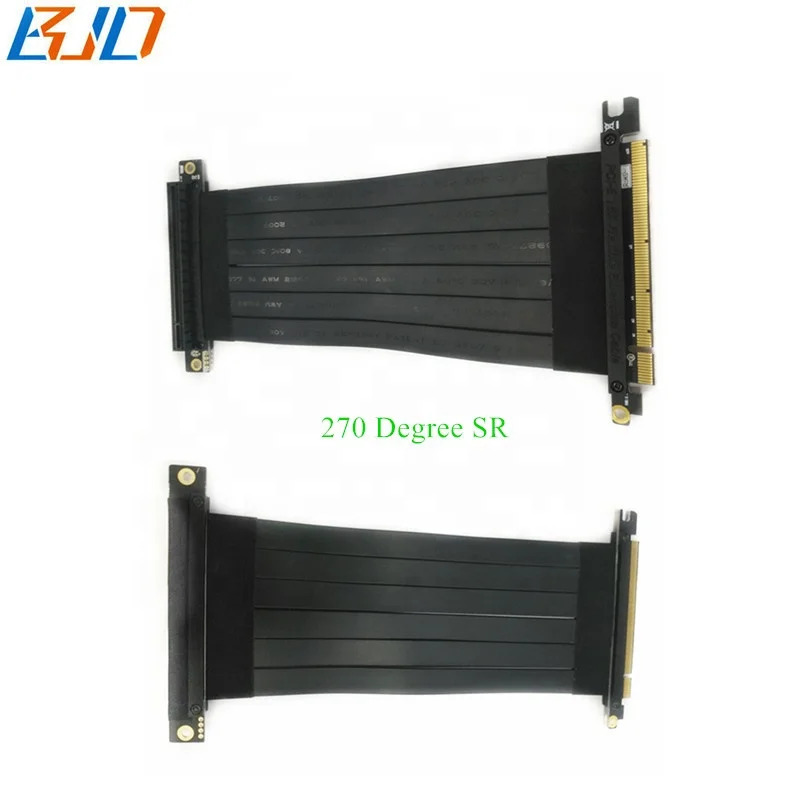 

PCI Express GEN 3.0 PCI-E PCIe 3.0 16X to X16 Riser Extension Cable run GTX 1080Ti 2080Ti 10~100cm 270 Degree SR for 1U 2U