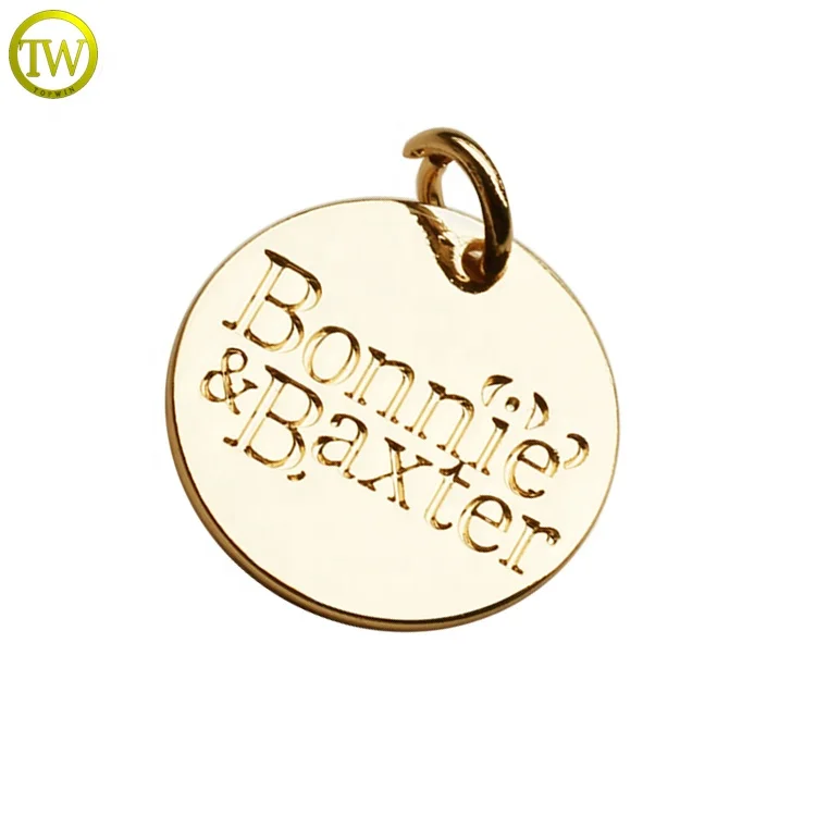 

Round shape personalized jewelry tags clothing jewelry charms wholesale, Not fade/keep color long time
