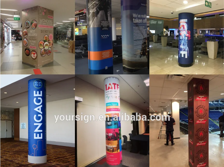 custom wall pillar wrap vinyl sticker printing, View wall sticker