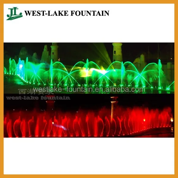 
Large Modern Colorful Music Fountain at Vinpearl Phu Quoc of Vietnam 