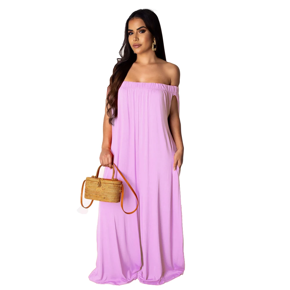 

Hot sale women fashion casual strapless wide leg jumpsuit