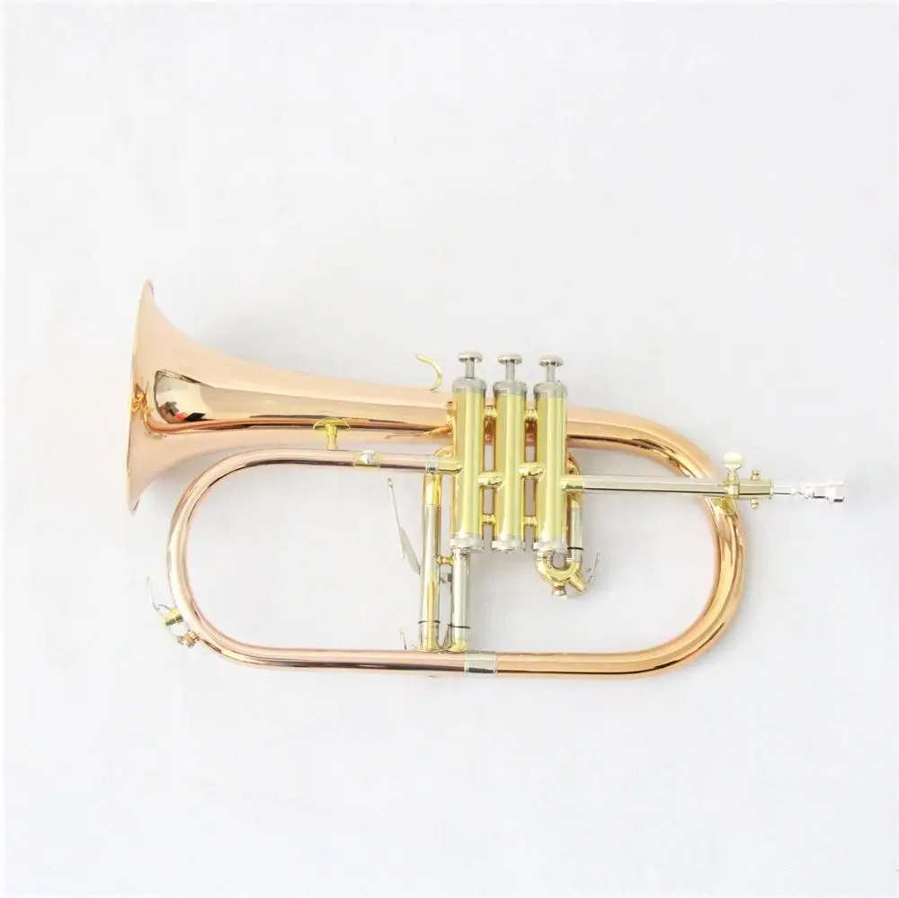 
Good Quality Gold Lacquered cheap Flugelhorn cheap beginner flugelhorn for Sale 