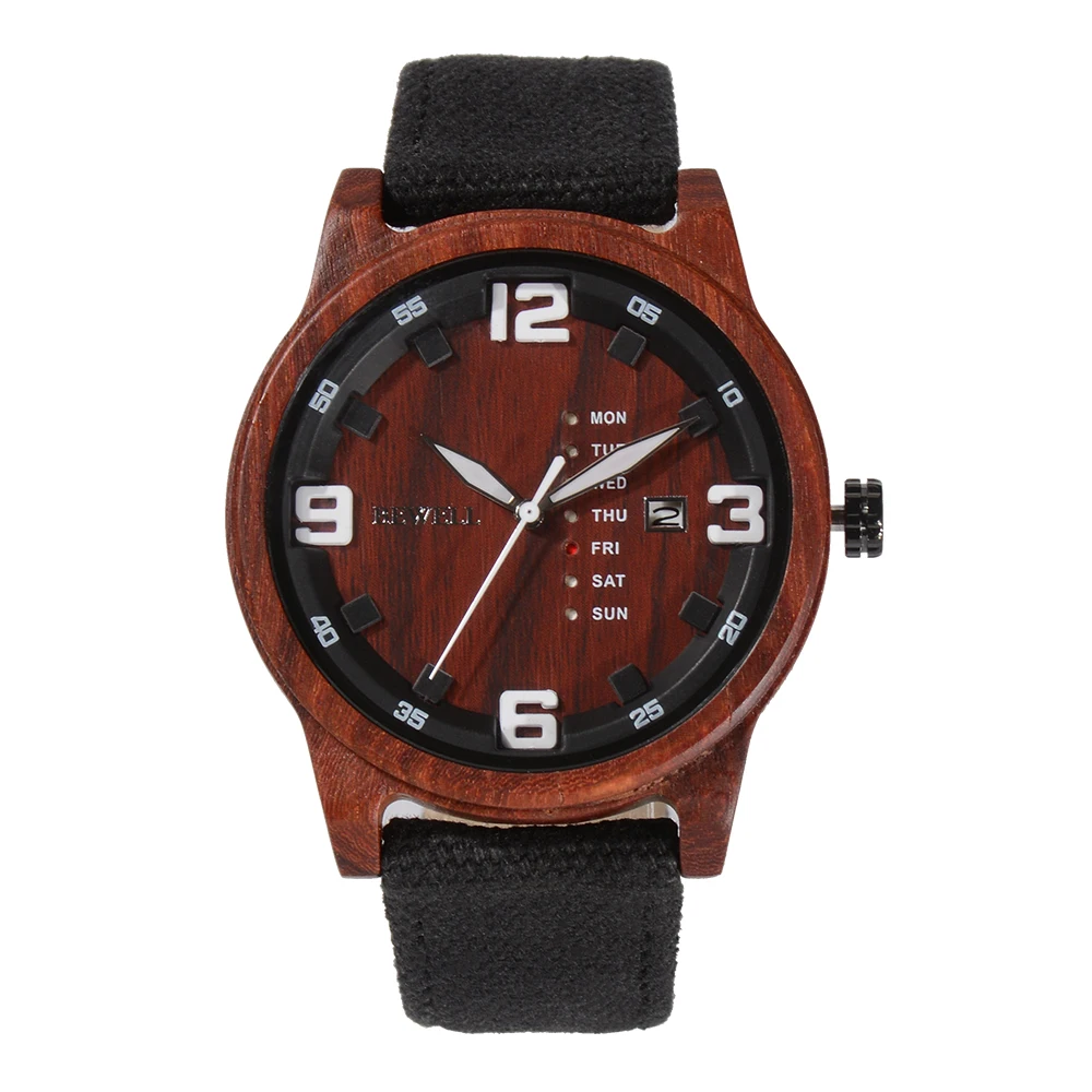 

Casual New arrival wooden watches with Nylon strap for men