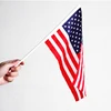 Custom polyester hand waving flags with plastic flagpoles
