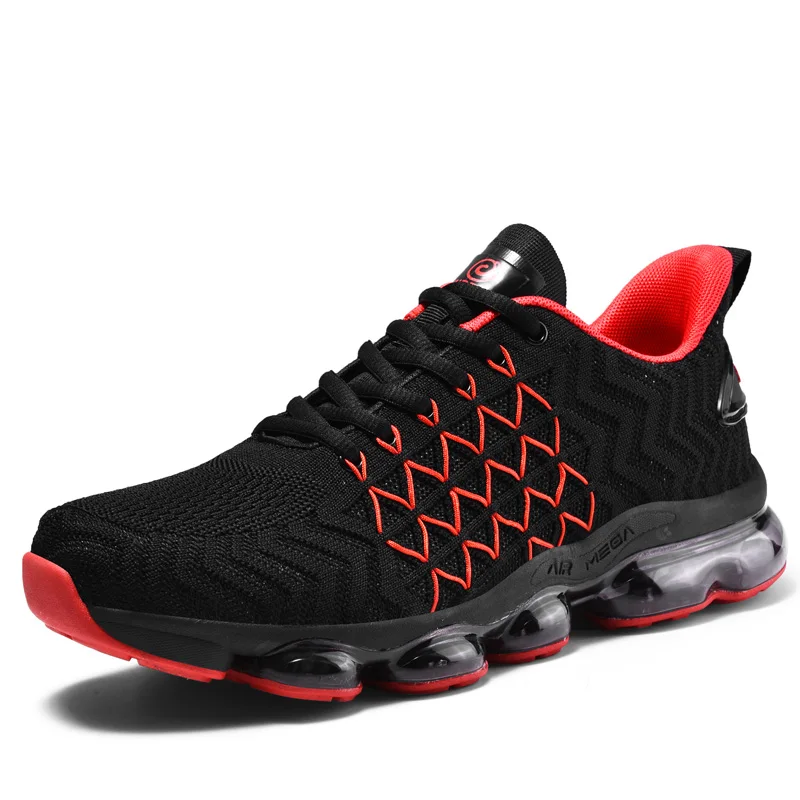 

High quality Custom Air Mesh Knit Cushion Trainers Tennis Sports Sneakers Outdoor Travel Walking Jogging Men Running Shoes