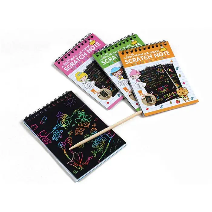 Scratch & Sketch Art Note Pads,Scratch Art Rainbow Mini Notes With
