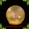 Crack effect white led light Christmas glass ball for home decoration