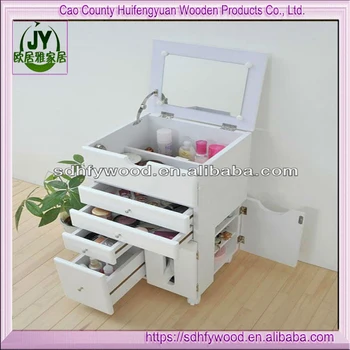 Movable Wood Mdf Dressing Table Mirrored Dressing Table Movable