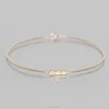 2017 New Products Women sterling silver Zircon Rose Gold Indian Bangles Wholesale lyb0033