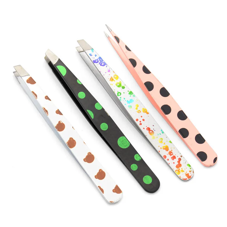 

Customized private label stainless steel eyelash tweezers set, Colors
